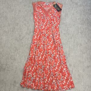 NEW NWT DVF 100% silk deadstock bias asymmetrical maxi dress crochet trim floral